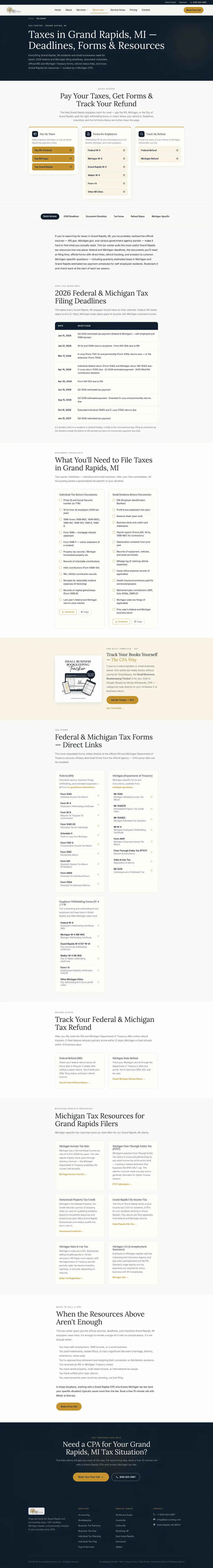 4K Accounting tax center page — web design case study