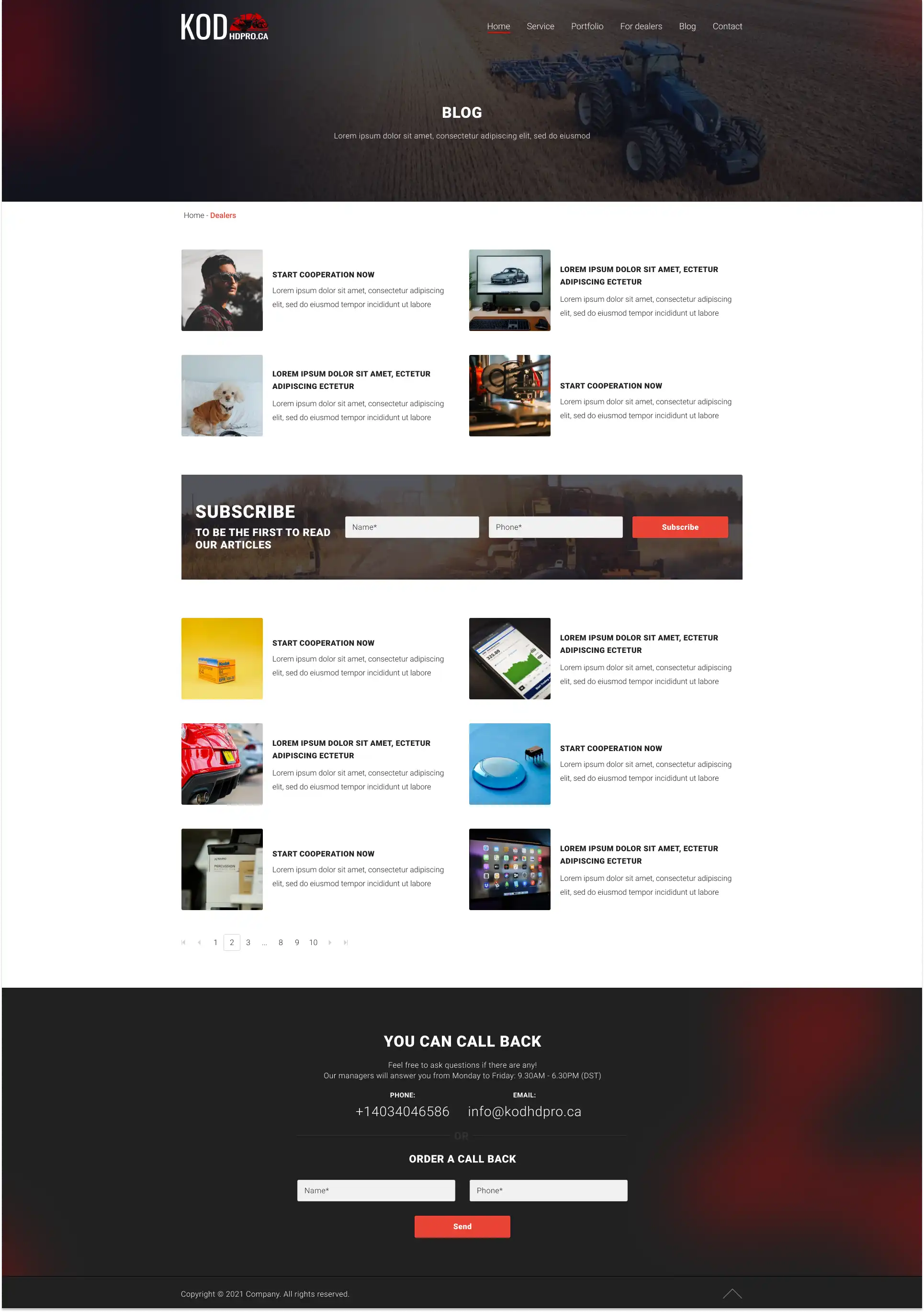 KODHDPRO blog page — web design case study