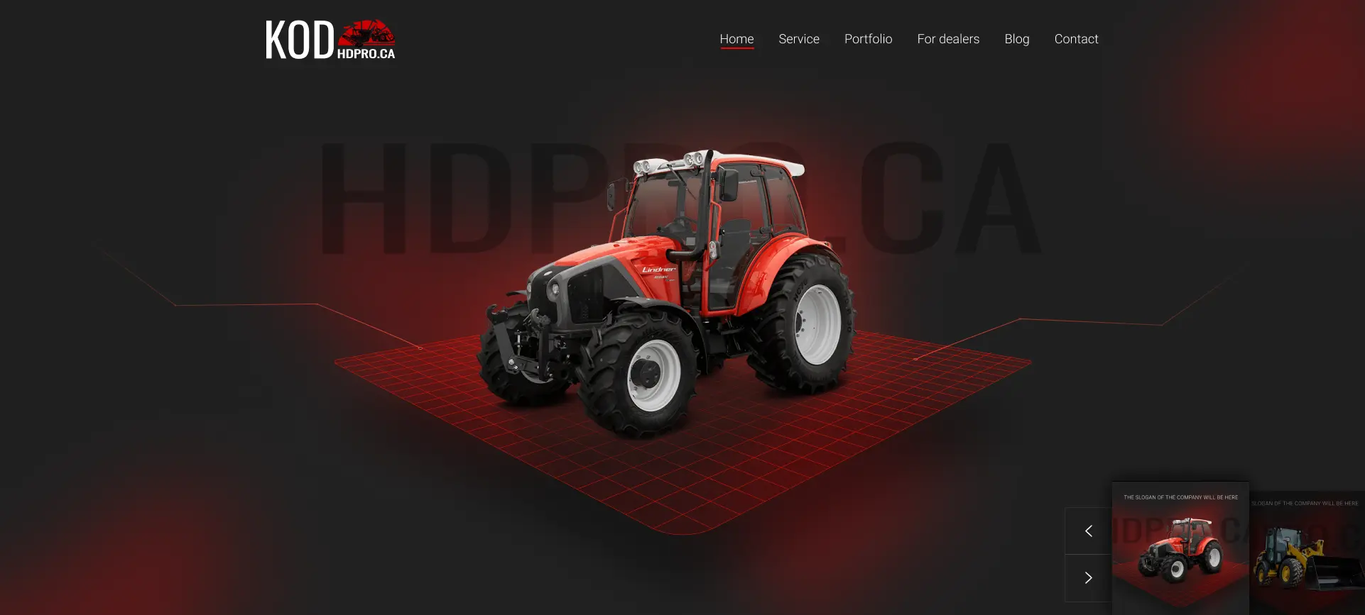 KODHDPRO website homepage — web design case study