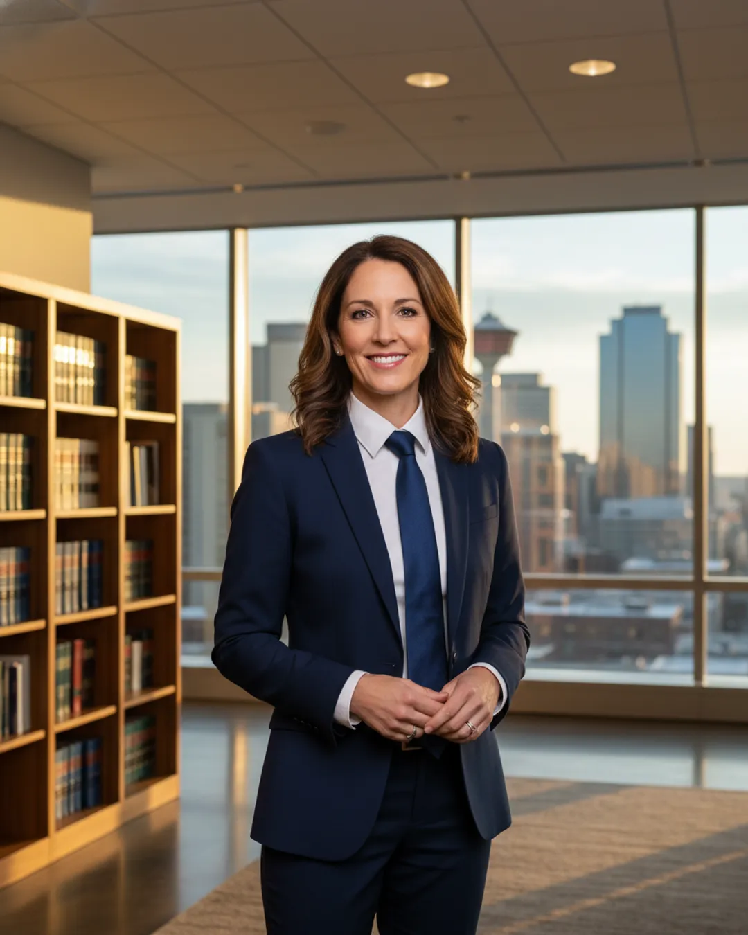 Marketing for law firms in Calgary — a lawyer in a downtown Calgary law office.